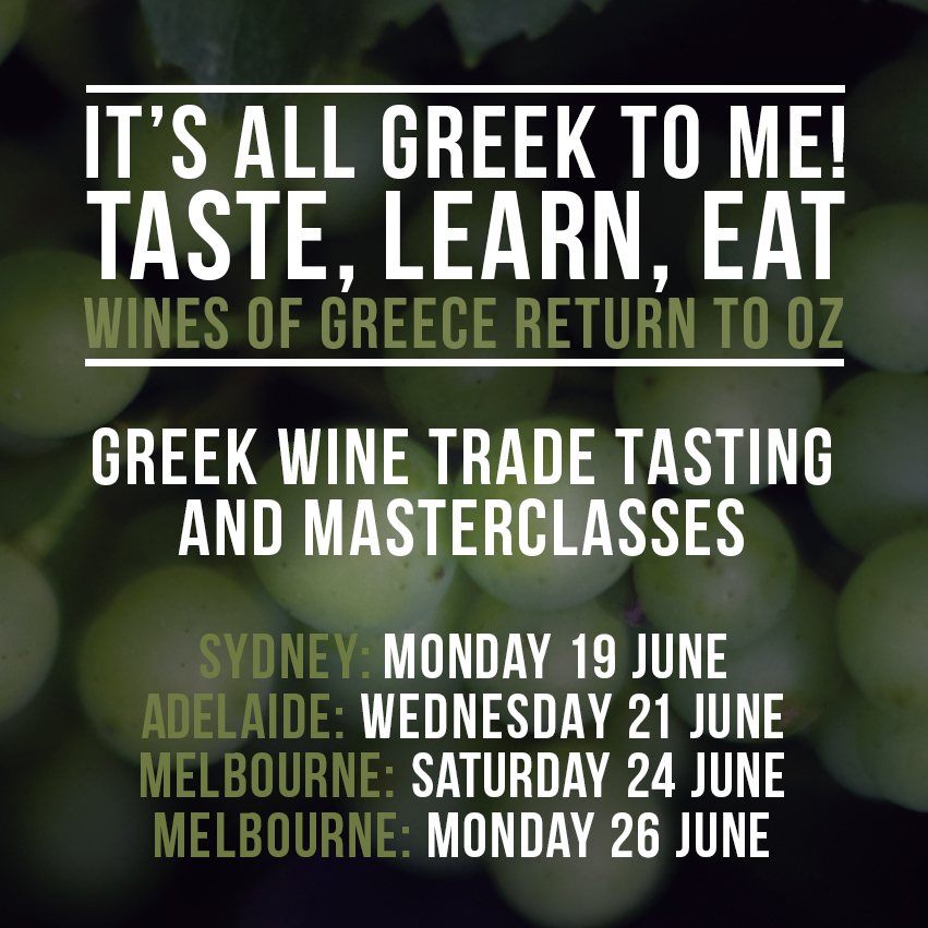 Yamas! Greece’s best wines land on Aussies shores June 2017